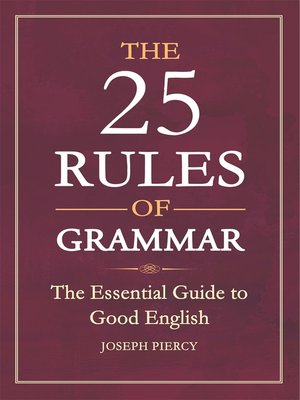 cover image of The 25 Rules of Grammar